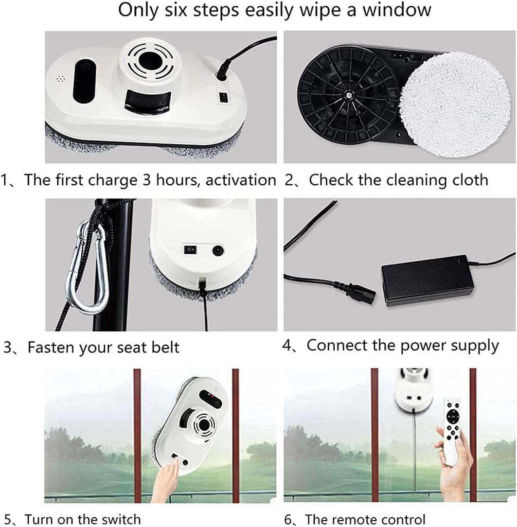 80W Automatic Window Cleaning Robot, Window Vacuum Cleaner Smart Glass Cleaning Robotic