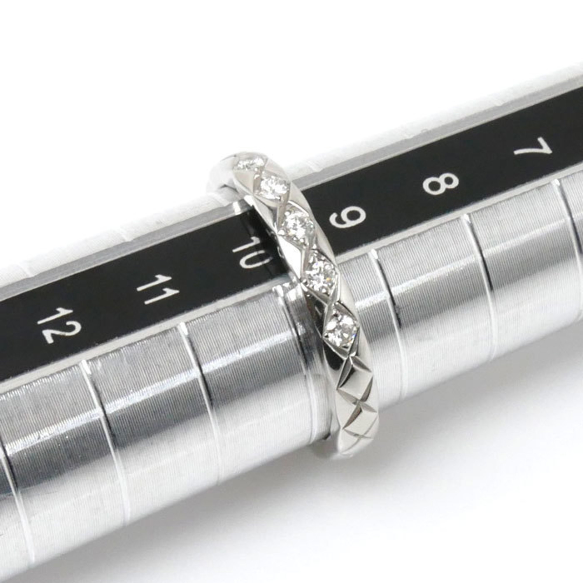 Pre-Owned CHANEL Pt950 Platinum Coco Crush 5P Diamond Ring J11355 50 4.1g Ladies (Good)