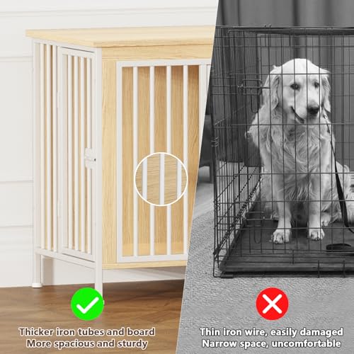 EasyCom 39.96" XL Wooden Large Dog Crate Furniture for Medium and Large Breed