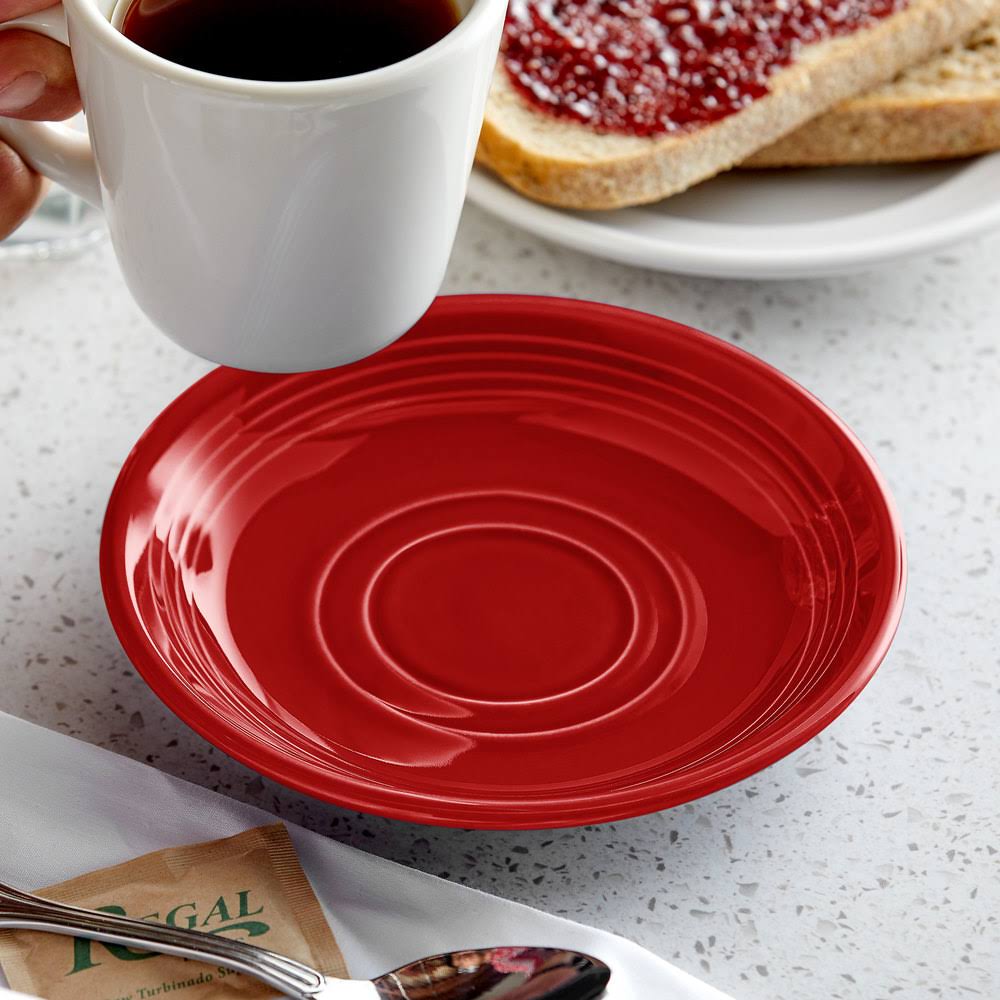 Tuxton China CQE-060 6 in. Concentrix Cayenne Saucer - 2 Dozen