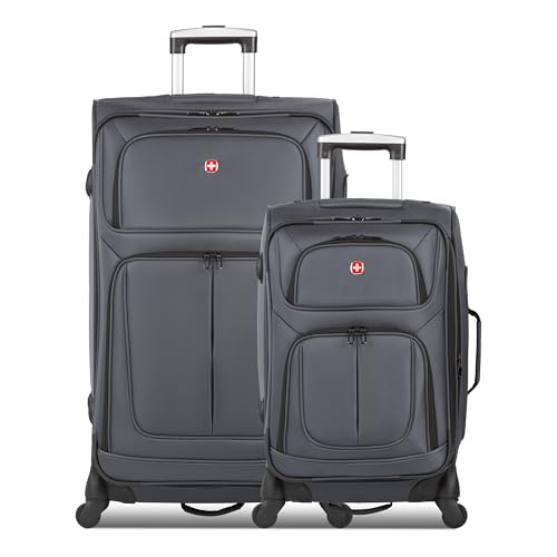SwissGear Sion Softside Expandable Roller Luggage, Teal, 3 Piece Set (21/25/29)