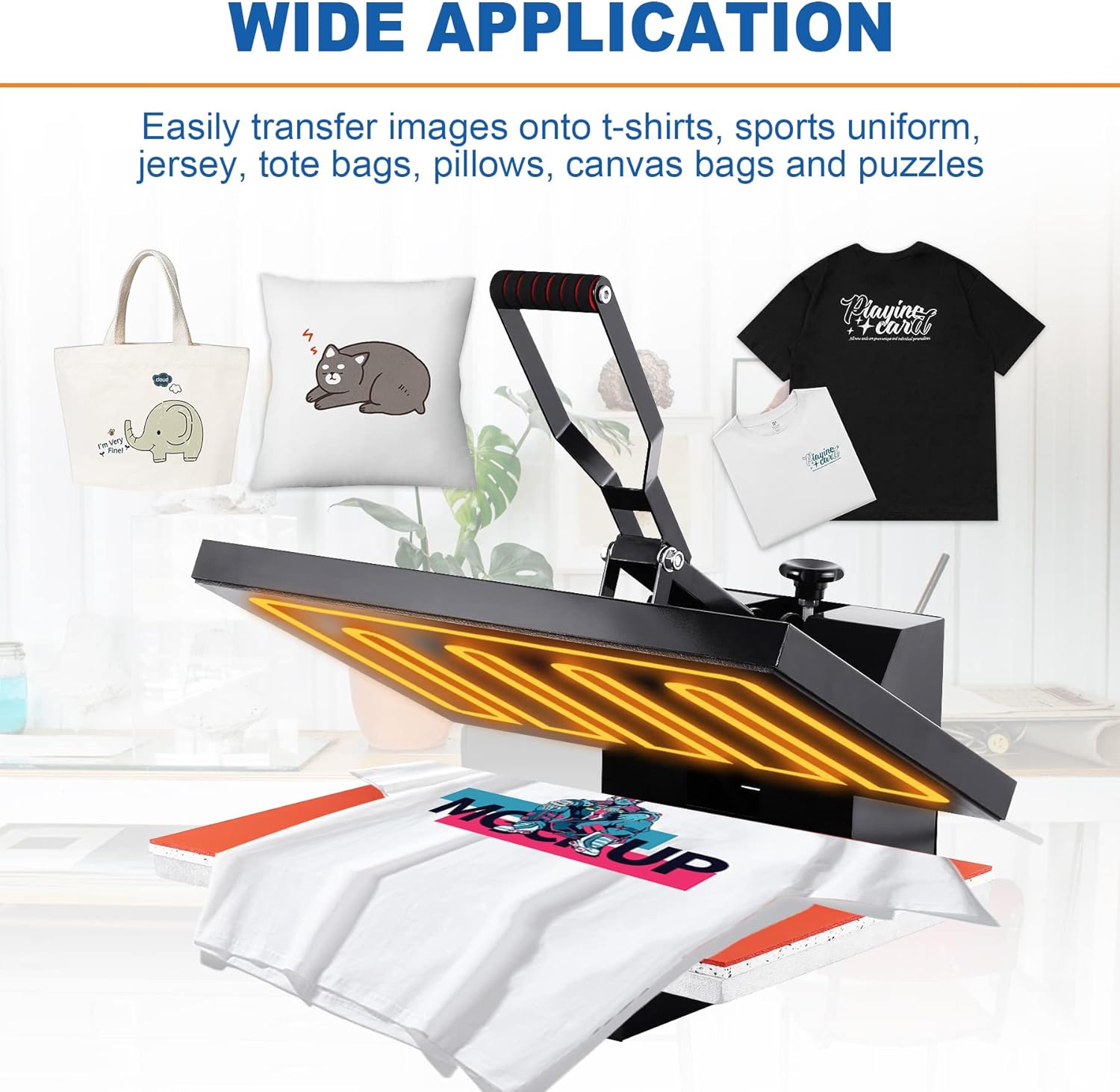Iglobalbuy 16x24" Clamshell Heat Press Sublimation Machine, Digital Control Heat Press Transfer Printer