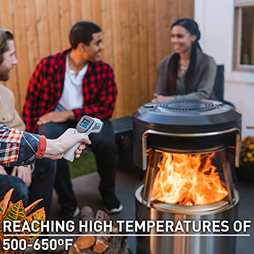 Solo Stove Bonfire Pi Fire | Pizza Oven Accessory for Bonfire Fire Pit, Incl. Carry Case & Cordierite Pizza Stone, Wood Burning Assembly