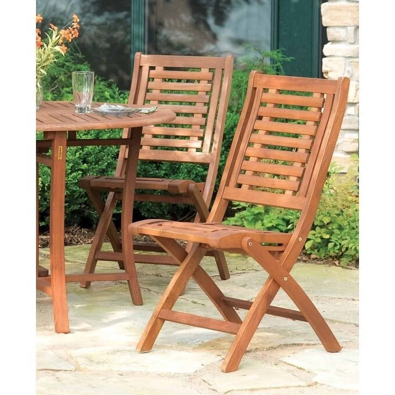 Eilaf Eucalyptus Folding Side Chair, 2pk.