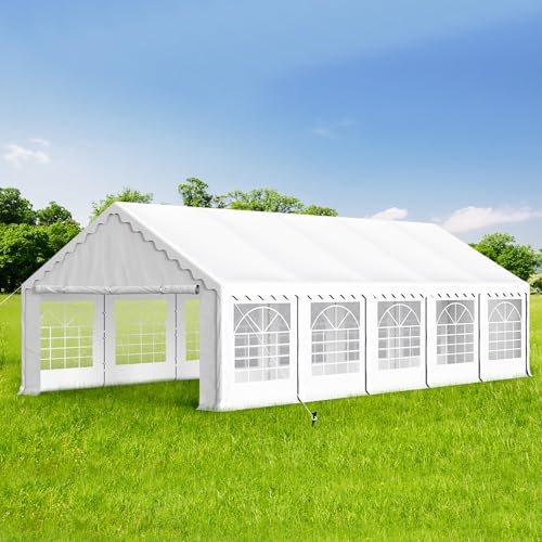 GREEN PARTY 20x40FT Party Tent Heavy Duty, Large Wedding Event Shelters with 7 Carry Bags & Removable Sidewalls