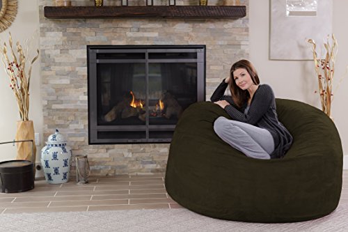 Chill Sack Bean Bag Chair - 5' Giant Memory Foam Lounge Chair with Soft Microfiber Cover – Cozy Furniture for Living Room, Dorm