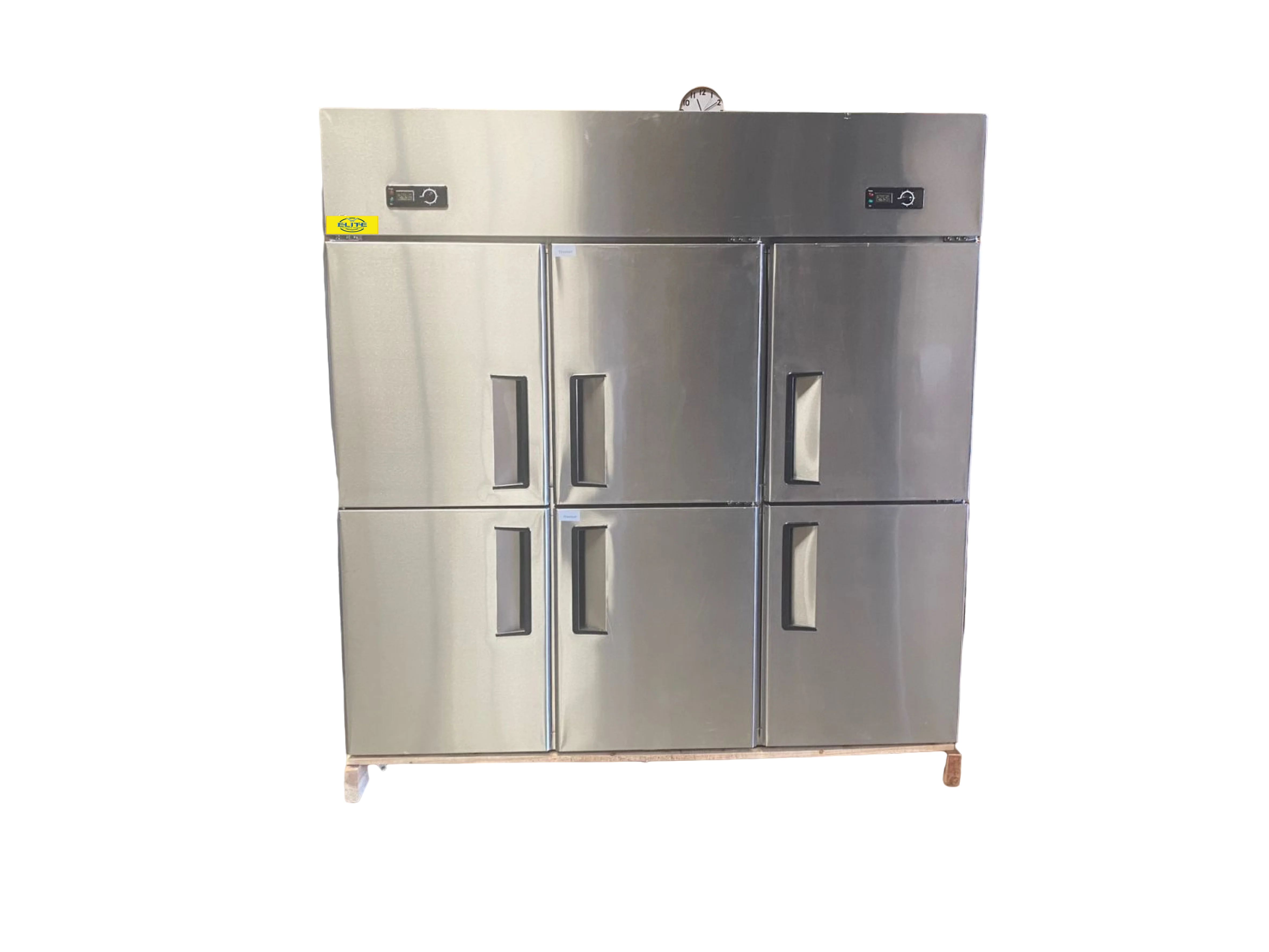 74 in. Commercial Six Door Upright Reach-in Stainless Steel Freezer 45.9 cu. ft.