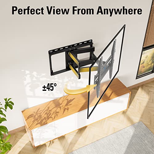 Mounting Dream TV Wall Mount for 32-65 Inch TV, TV Mount with Swivel and Tilt, Full Motion TV Bracket with Articulating Dual Arms, Fits 16inch Studs