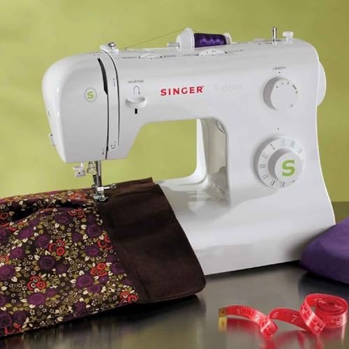 SINGER Tradition 2277 Sewing Machine with Automatic Needle Threader | 97 Stitch Applications, 1-Step Buttonhole