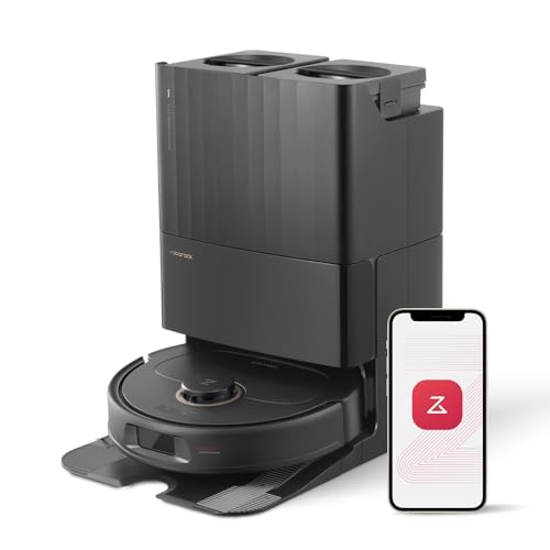 roborock Qrevo S5V Robot Vacuum and Mop, FlexiArm Edge Mopping, 12,000Pa Suction, Dual Zero-Tangle System, Smart Obstacle Avoidance, 10mm Mop Lifting