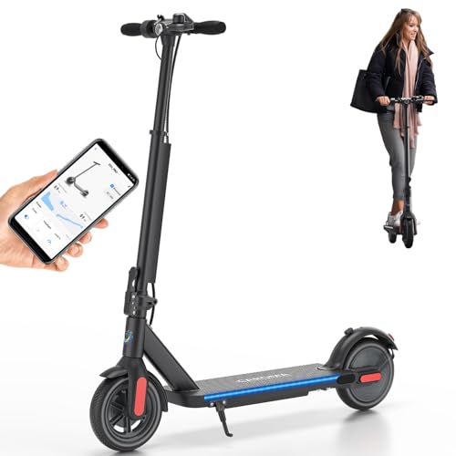 Caroma Electric Scooter, 350W/500W/750W Powerful Motor, 20/25/30 Miles Long Range, 20/25 Mph Top Speed, 9" Solid Tires