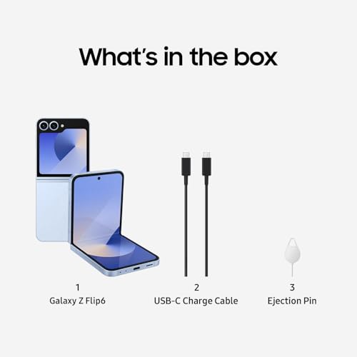 SAMSUNG Galaxy Z Flip 6 AI Cell Phone, 256GB Unlocked Android Smartphone, FlexCam, Photo Assist, Camcorder Mode, Live Interpreter, Foldable Design