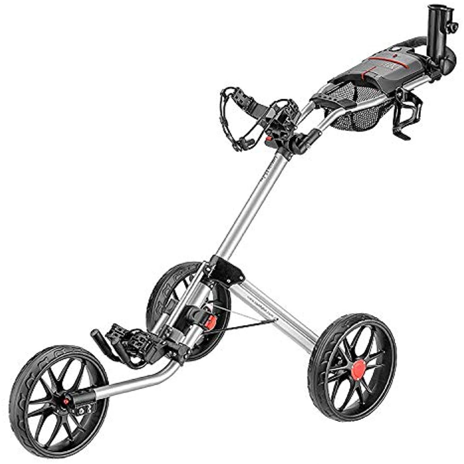 CaddyTek CaddyLite 15.3 V2 Golf Push Cart, Silver