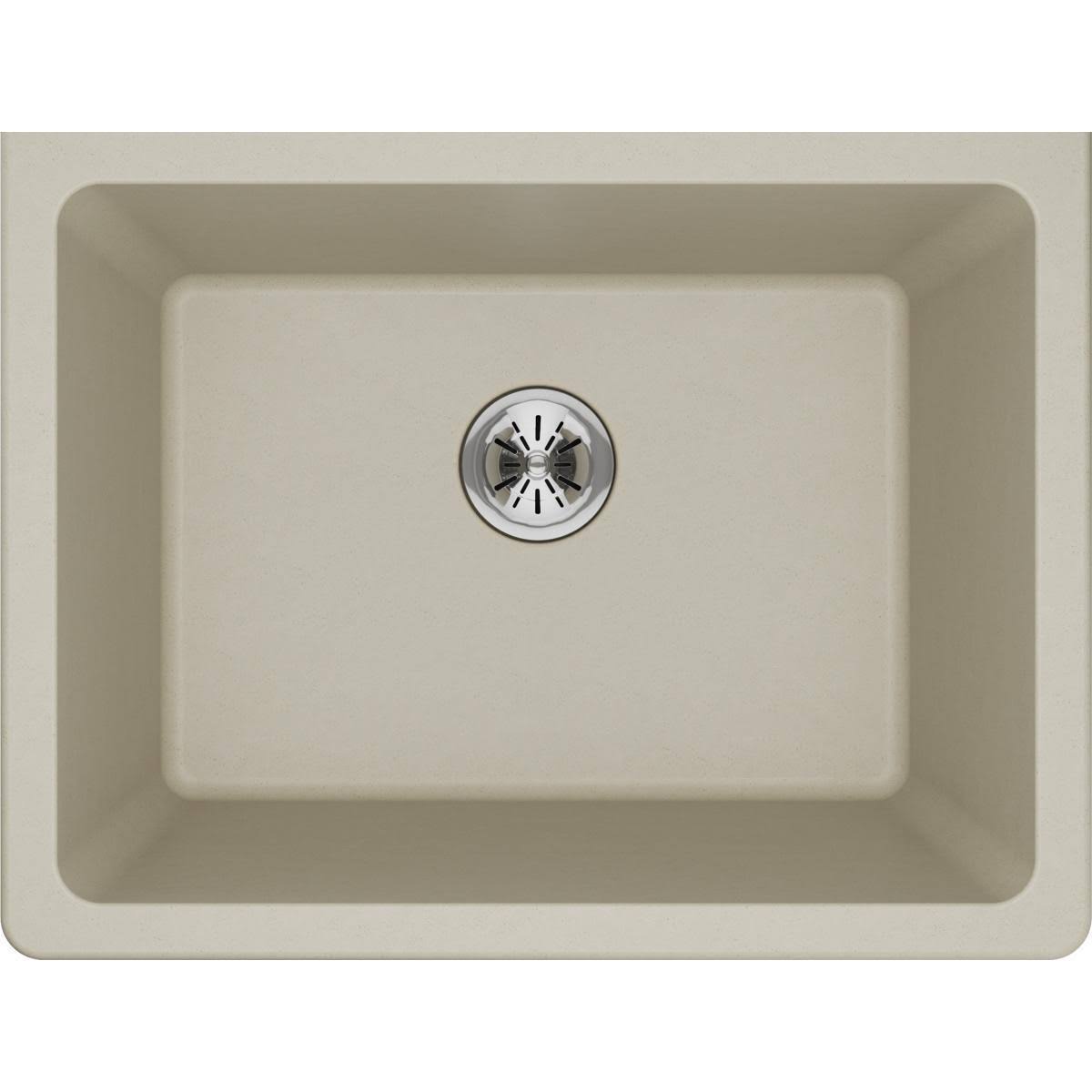 Elkay Quartz Classic Black Undermount Laundry Sink with Perfect Drain-ELGU251912PDBK0