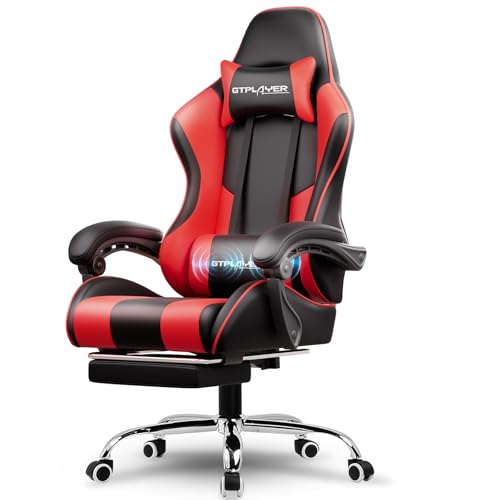 GTPLAYER Gaming Chair, Computer Chair with Footrest and Lumbar Support