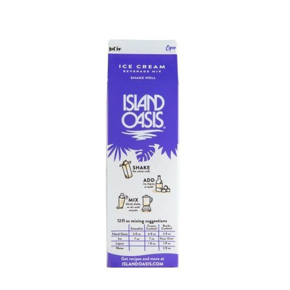 Island Oasis Ice Cream Beverage Mix, 32 Fluid Ounce -- 12 per case