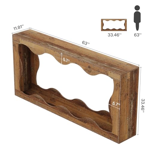 Tribesigns 63 Inches Farmhouse Console Table with Storage, Couch Table Behind Sofa, Long Entryway Sofa Station, Narrow Console Stand