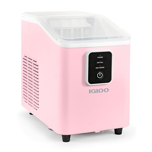 Igloo Electric Countertop Ice Maker Machine - Automatic and Portable - 33 Pounds in 24 Hours - Icecube Maker - Plastic Scoop and Basket