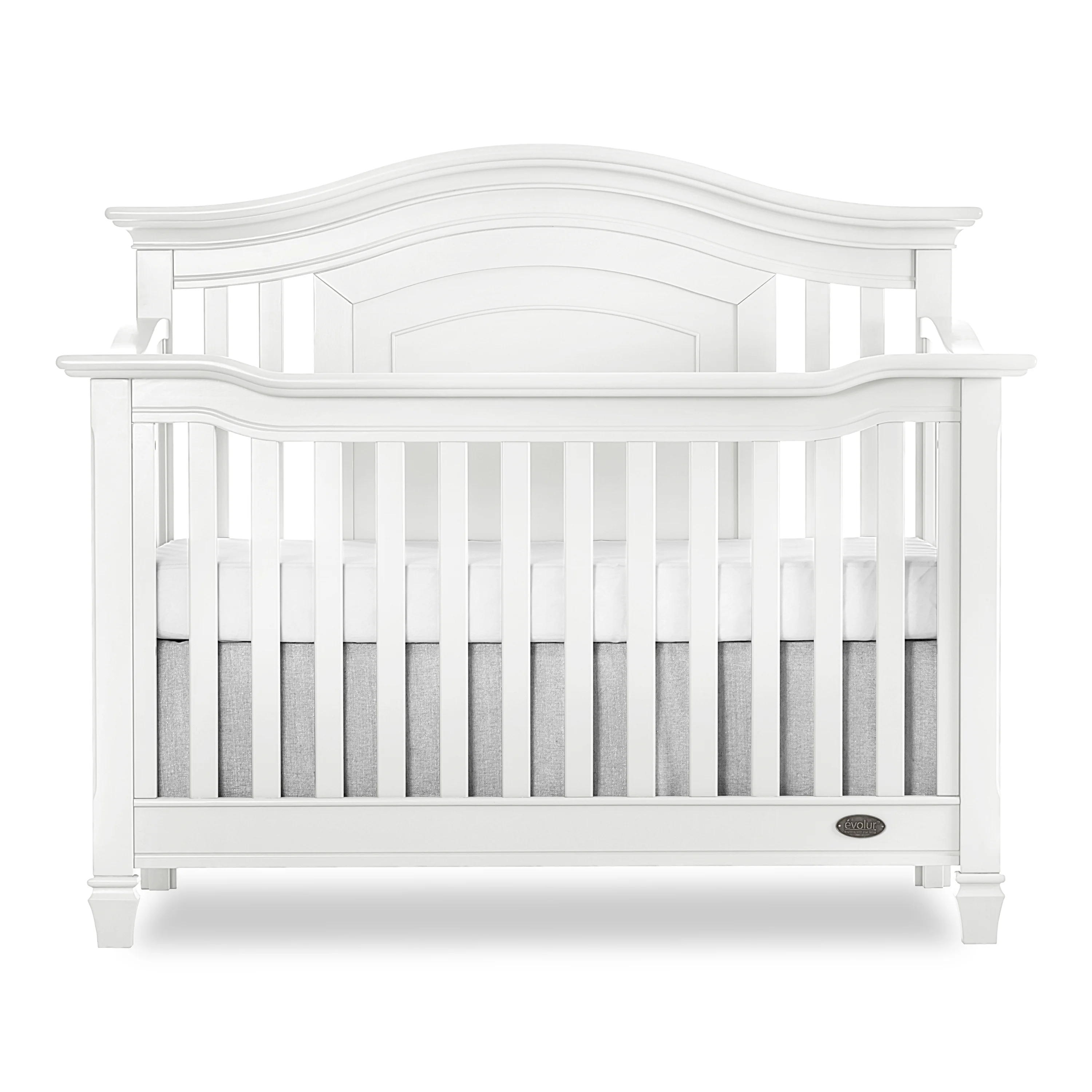 Evolur Fairbanks 5-in-1 Convertible Crib White - Radiant Selections