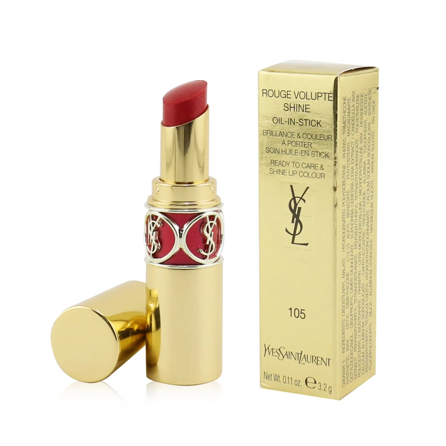 Yves Saint Laurent Rouge Volupte Shine - # 129 Carmine Retro 3.2g/0.11oz