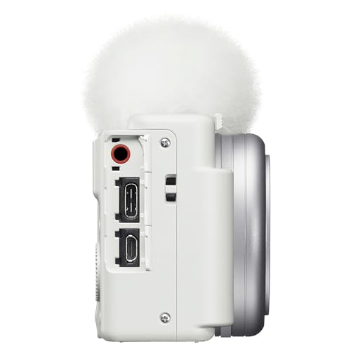 Sony ZV-1F Vlogging Camera (White)|20.1MP | 64GB Extreem Speed Memory,.43 Wide Angle & 2X Lenses, Case. Tripod, Filters, Hood, Grip