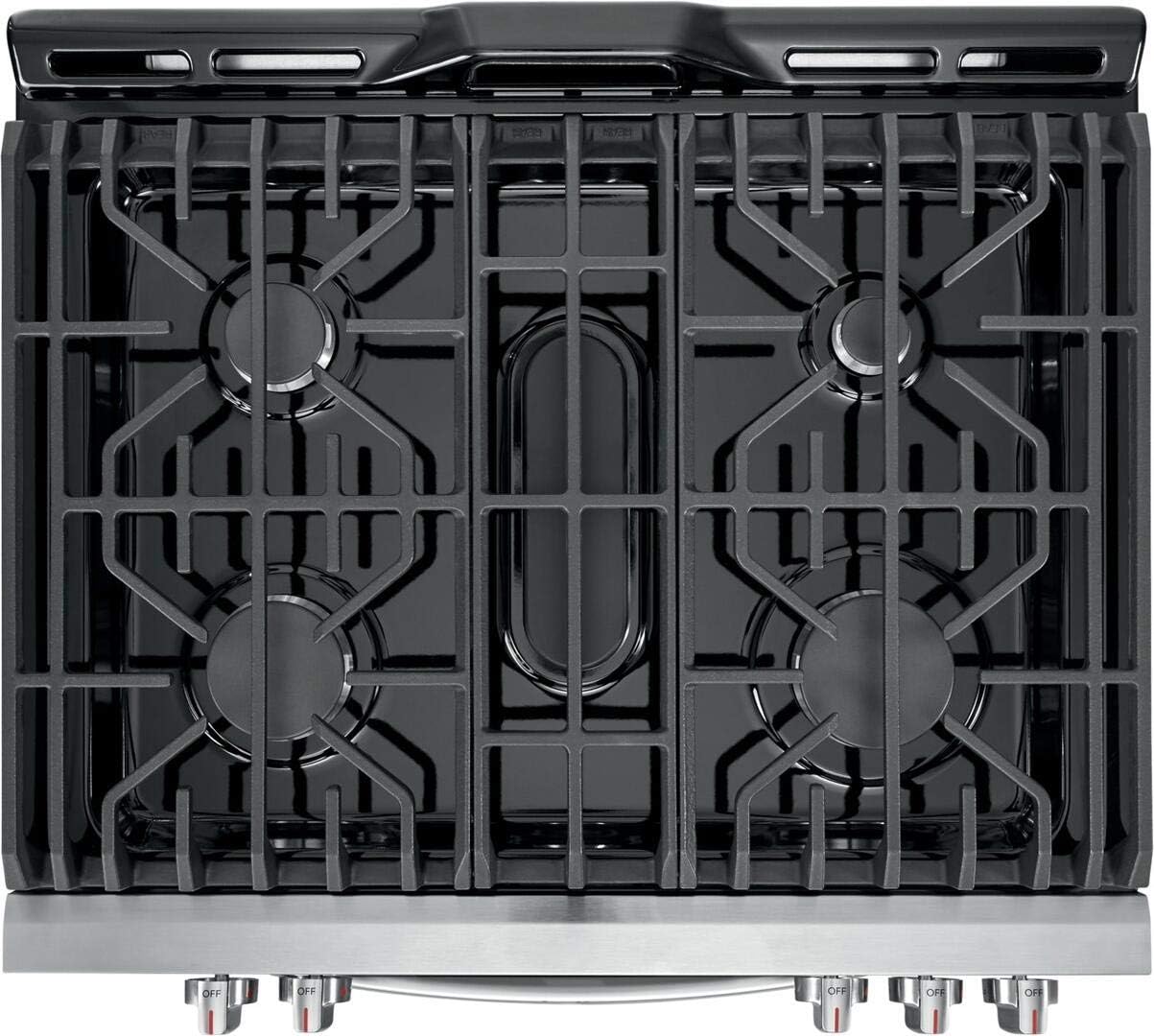 Frigidaire FGGH3047VF 30" Gallery Series Gas Range with 5 Sealed Burners, griddle, True Convection Oven, Self Cleaning, Air Fry Function