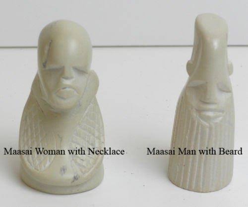 Smolart Hand Carved Soapstone Maasai Chess Set 14x22 Board