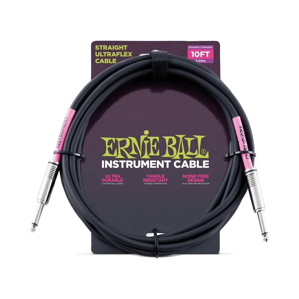Ernie Ball 30& Coiled Straight / Angle Instrument Cable - White