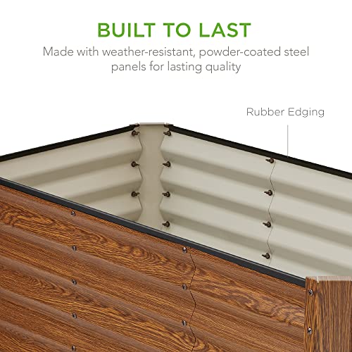 Best Choice Products 8x4x2ft Outdoor Metal Raised Garden Bed, Deep Root Planter Box for Vegetables, Flowers, Herbs