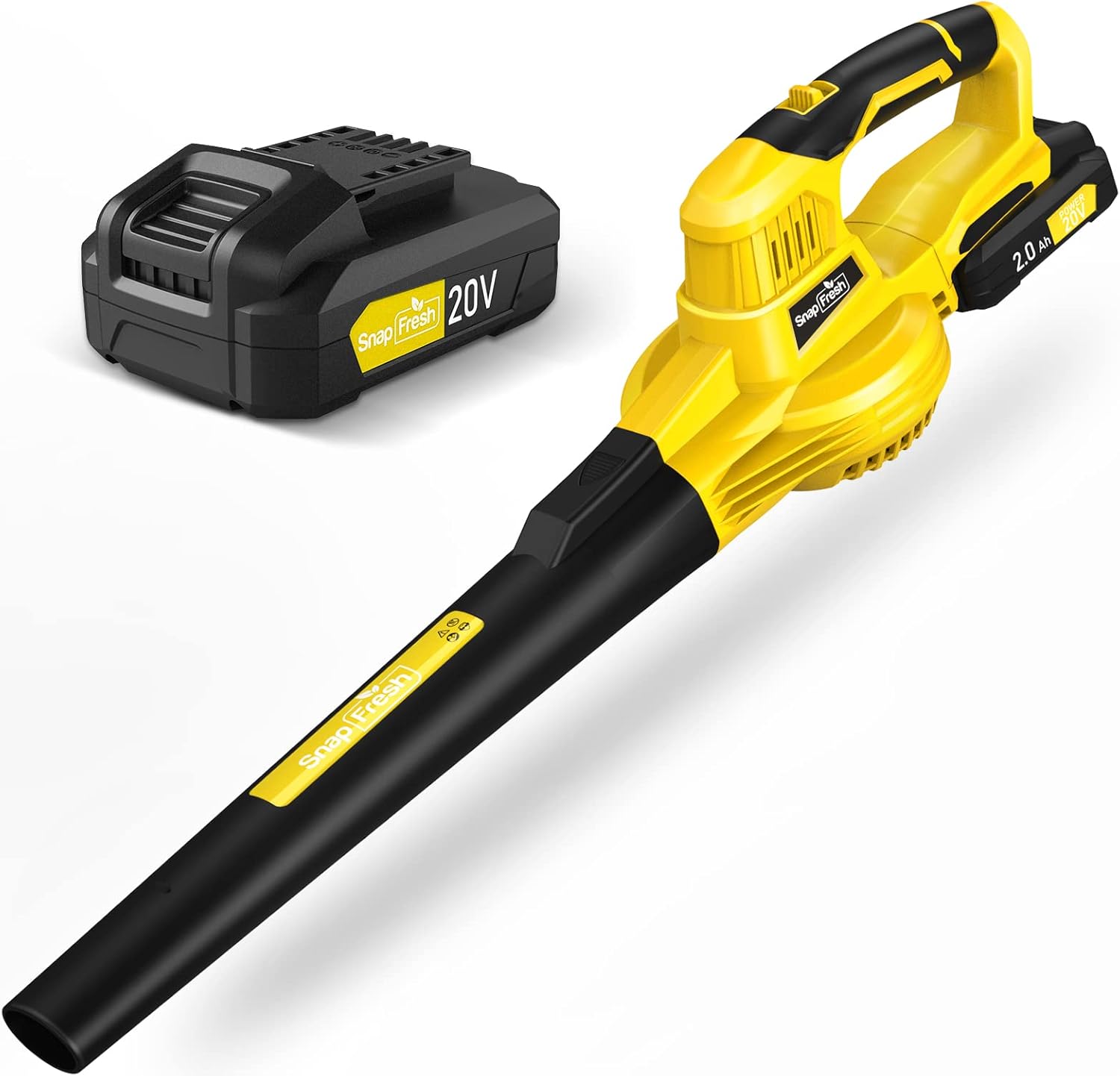 SnapFresh Leaf Blower - 20V Leaf Blower with Battery & Charger, Leaf Blower Cordless for Lawn Care