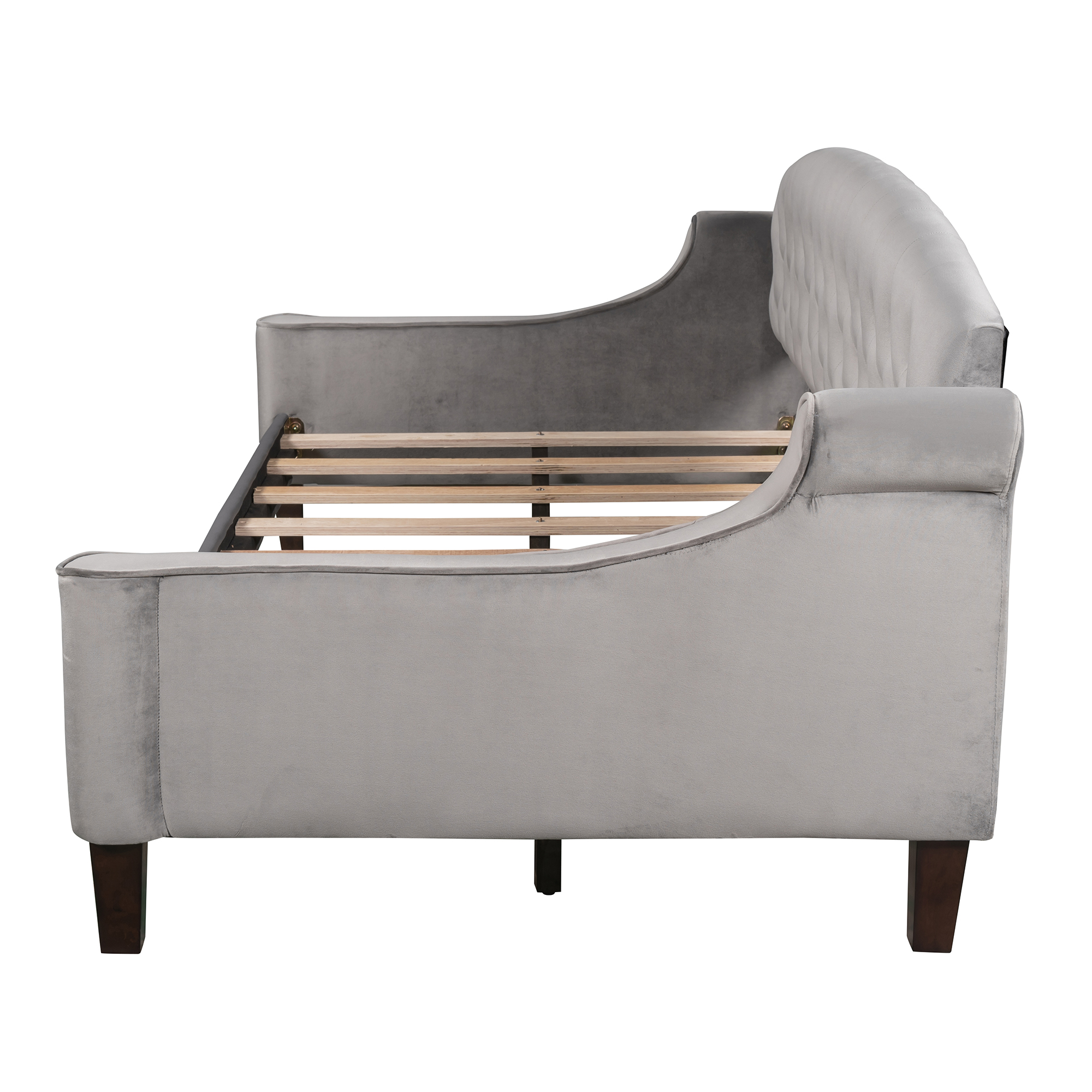 Euroco Twin Size Tufted Button Daybed, Gray