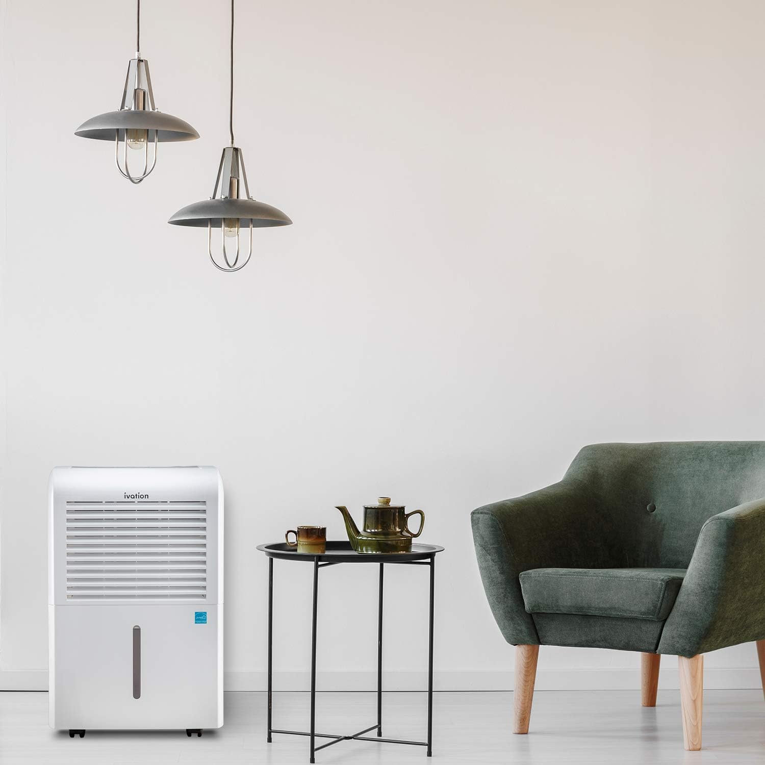 Ivation 4,500 Sq Ft Energy Star Dehumidifier with Pump, Large Capacity Compressor Includes Programmable Humidity, Hose Connector