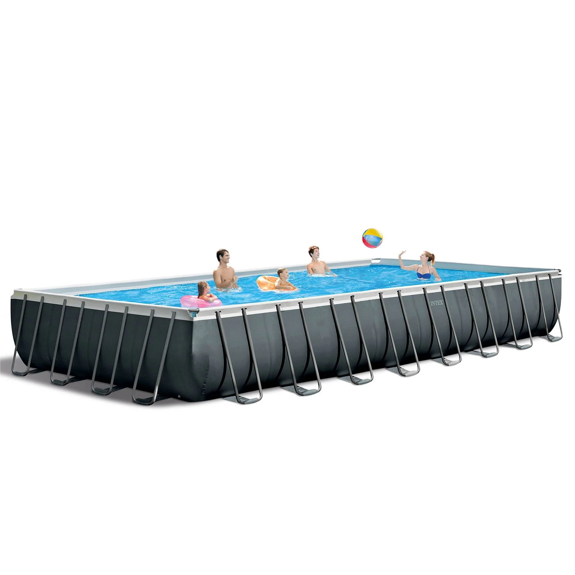Intex 24' x 12' x 52 Ultra XTR Rectangular Frame Swimming Pool Set + Pump