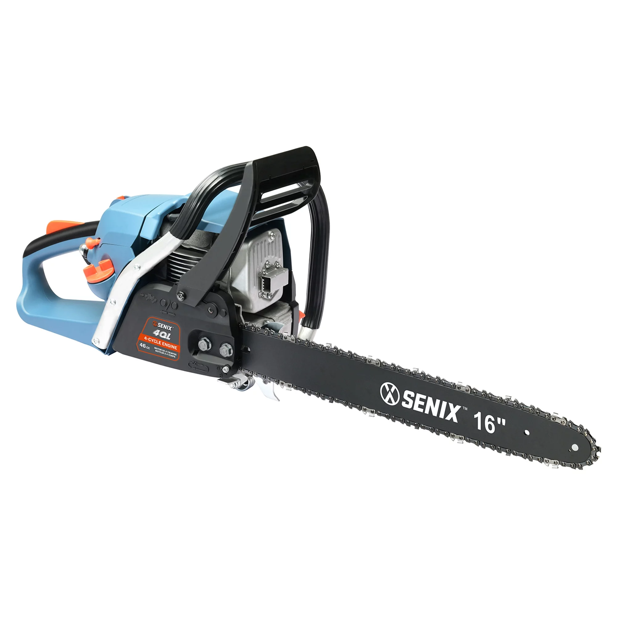 SENIX 49 cc 4-Cycle Gas Powered Chainsaw, 18-Inch Oregon Bar and Chain, CS4QL-L1
