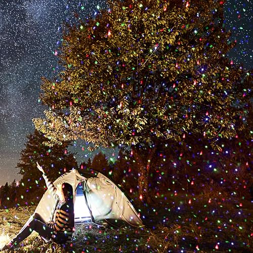 AIRIVO Outdoor Laser Lights Projector, 5 Color Motion Firefly Lights Star Show Projection Light