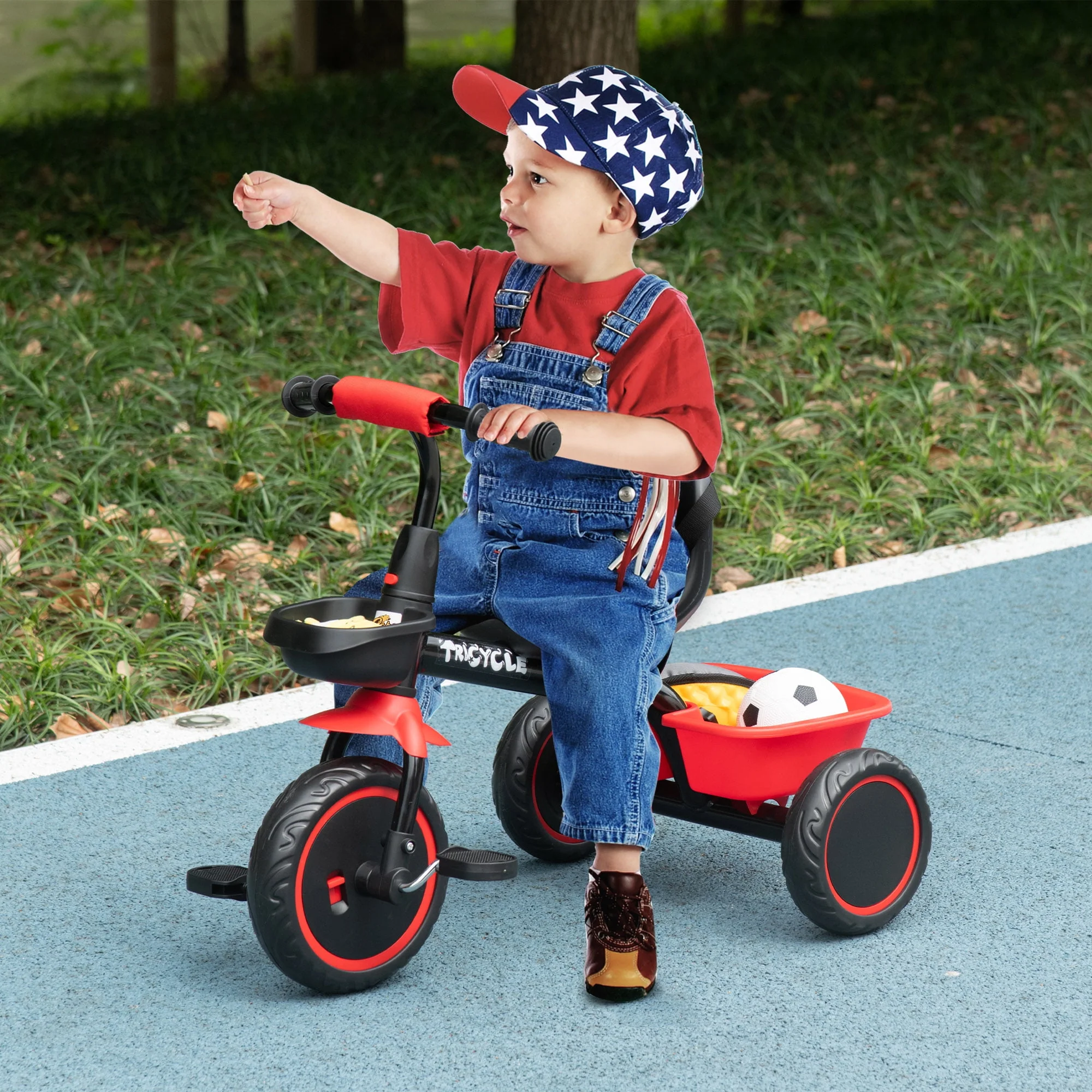 Qaba Tricycle for Kids Age 2-5, Toddler Bike for Children, Pink