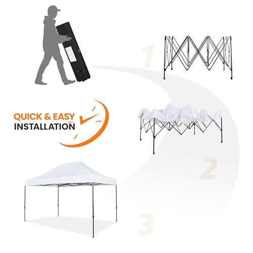 Yaheetech Heavy Duty Pop Up Canopy Tent, 10x20 Commercial Instant Shelter Tent for Wedding, Parties, Adjustable Outdoor Canopy with Wheeled Carry Bag