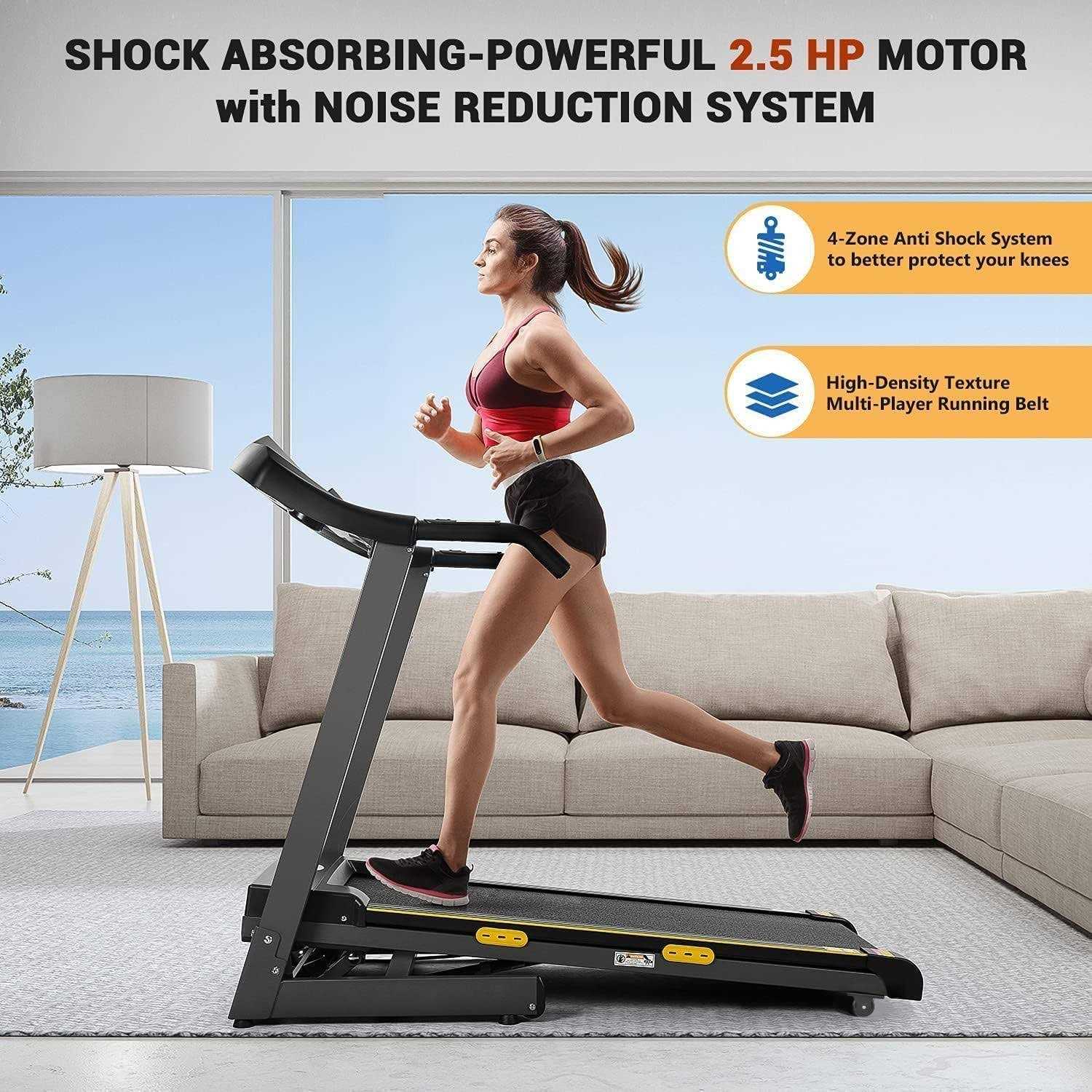 Treadmill with Auto Incline Foldable Treadmill 17 Electric Treadmills 2.5HP/8.5MPH with 15 Training Programs 0-15% Auto Incline Large LCD Display