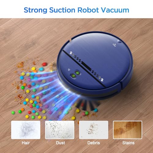 Robot Vacuum and Mop Combo, 2-in-1 Robot Vacuum Cleaner, Perfect for Pet Hair, Hard Floor and Carpet, Anti-Bump, Anti-Fall, App