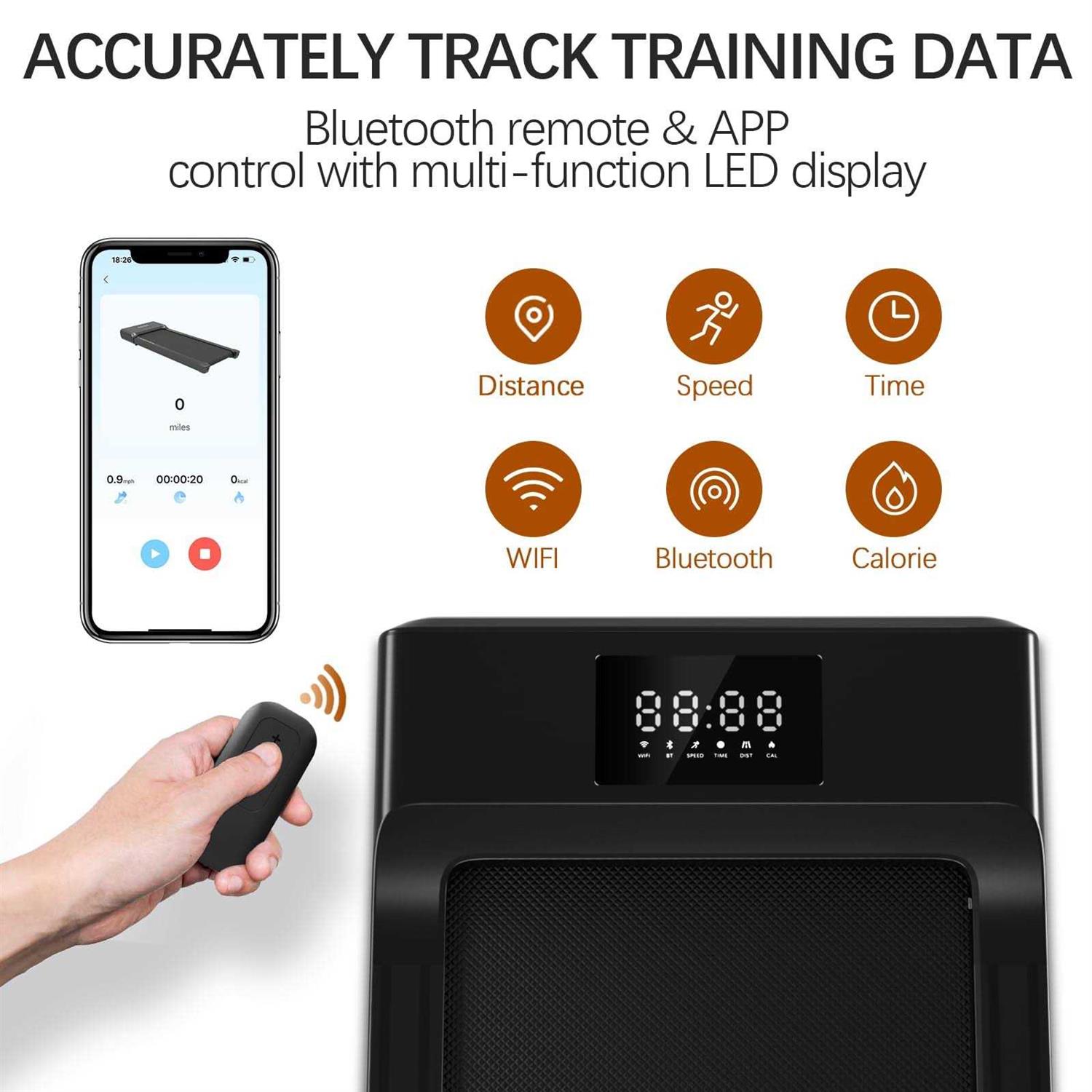 SupeRun Under Desk Treadmill, Walking Pad, Portable Treadmill with Remote &amp; App Control and LED Display - Sports Supplies Online Store