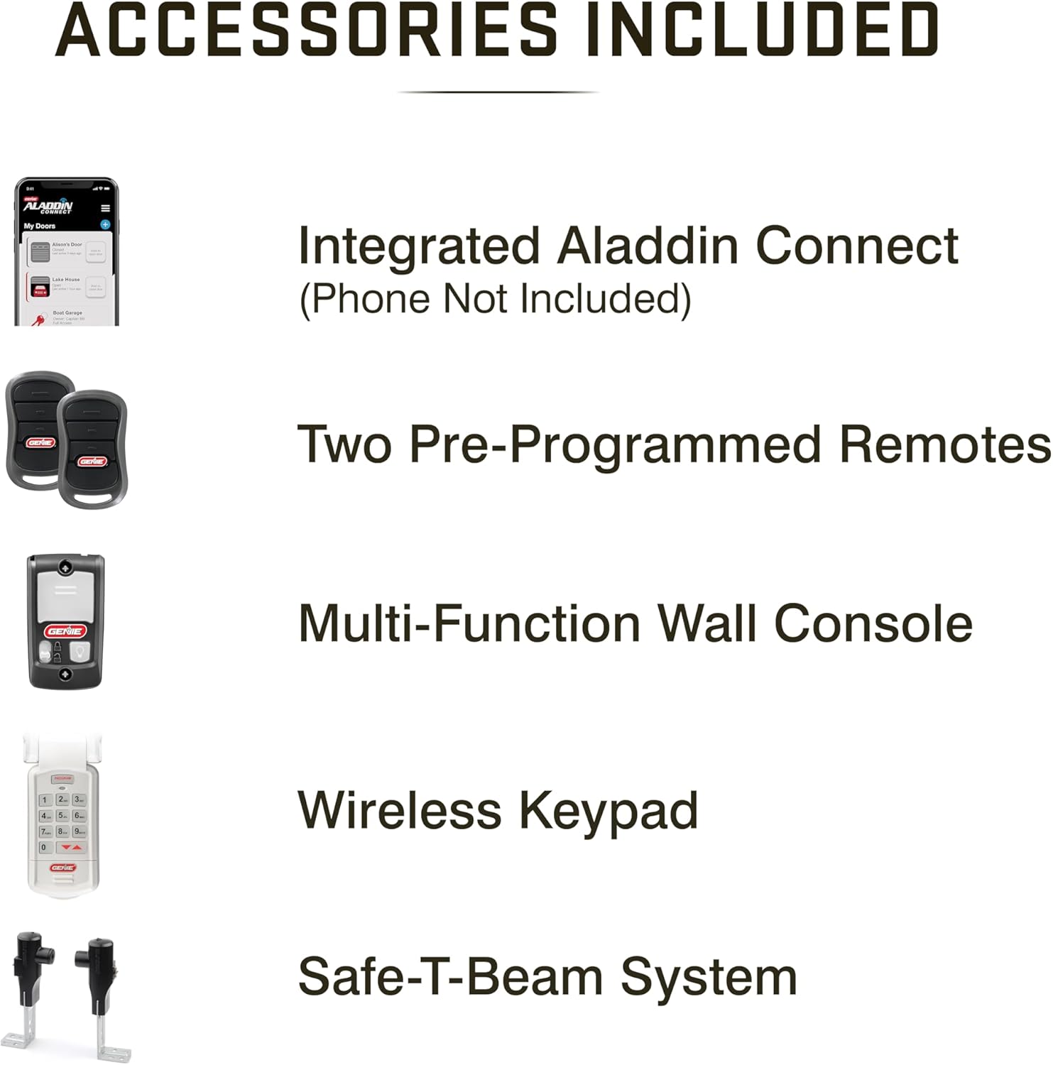Genie QuietLift Connect – WiFi Smart Garage Door Opener with Added Wireless Keypad