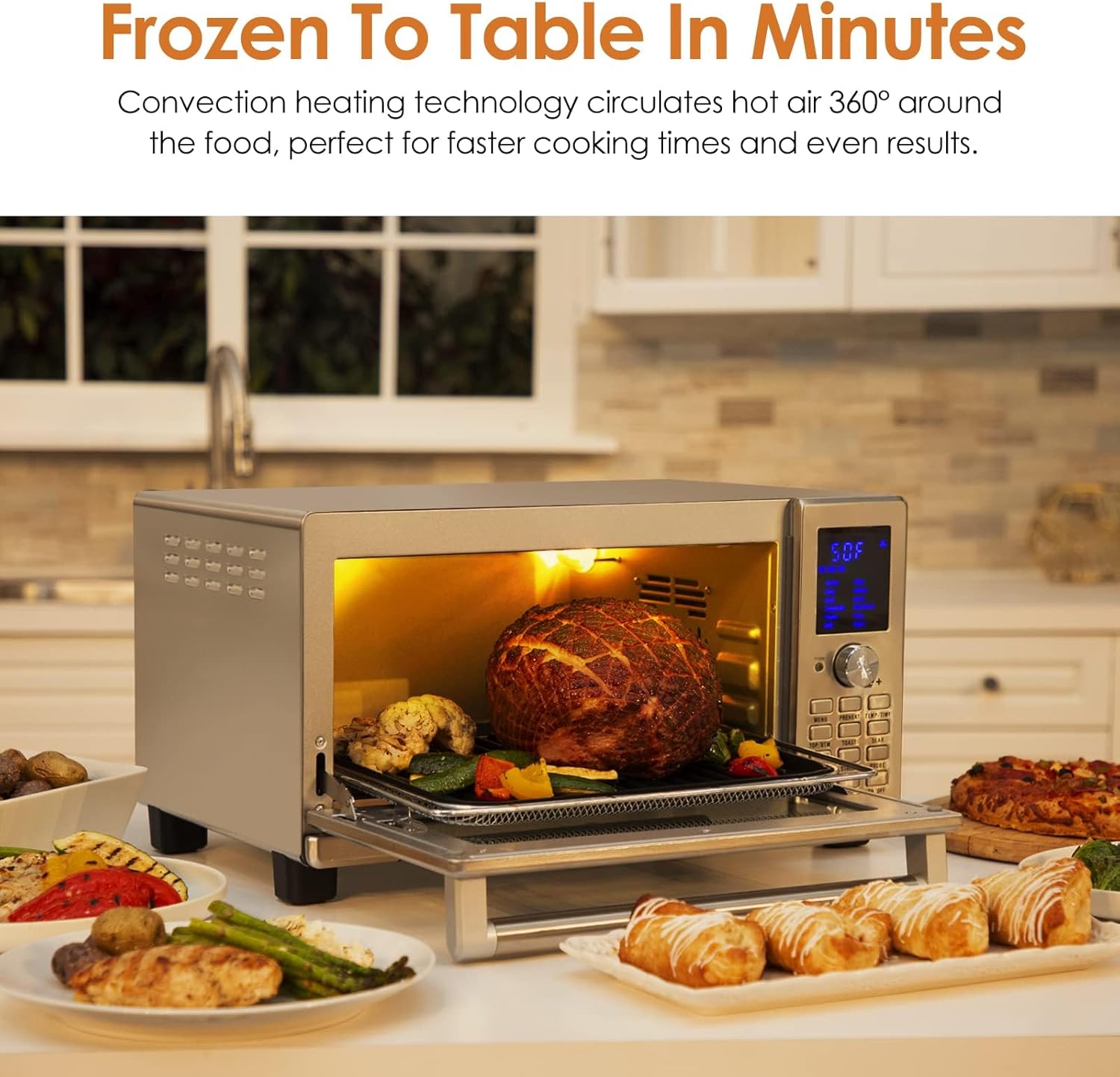 NUWAVE Bravo XL Air Fryer Convection Toaster Oven Countertop, 112-in-1 Smart Grill Combo with Original Flavors & Marks