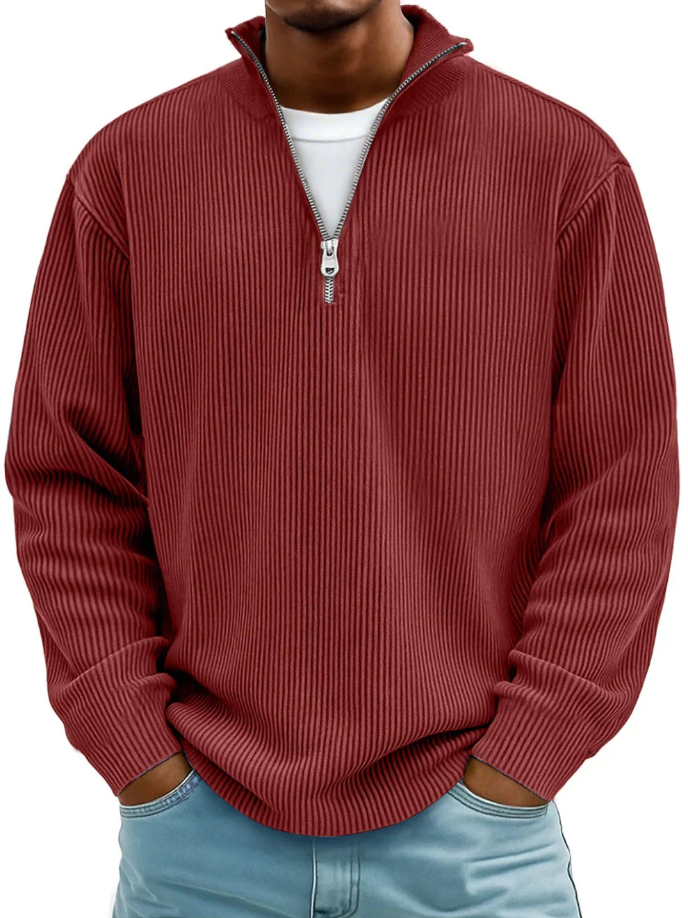 Brandon™ | Cozy & Stylish Half-Zip Knit Sweater