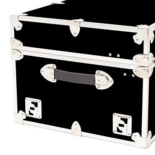 Rhino Trunk & Case Camp & College Trunk with Removable Wheels 30"x17"x13" (Black)