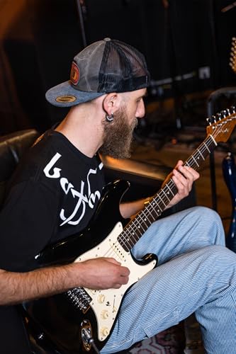AKLOT Stryde Electric Guitar with Coil-Split: Roasted Maple Neck, Flame Maple Graphic Top, HSS Ceramic Pickups, Beginner Guitar Kit with 10W Amp