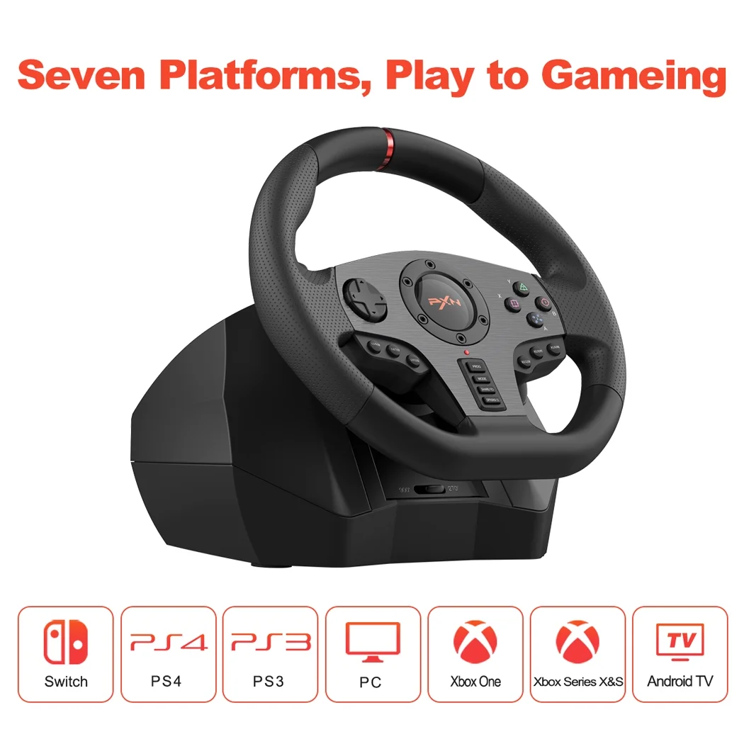 Xbox Steering Wheel, PXN V900 270/900&deg; PC Gaming Racing Wheels for Xbox Series X|S, PS4, Xbox One, PC, Nintendo Switch, Android TV