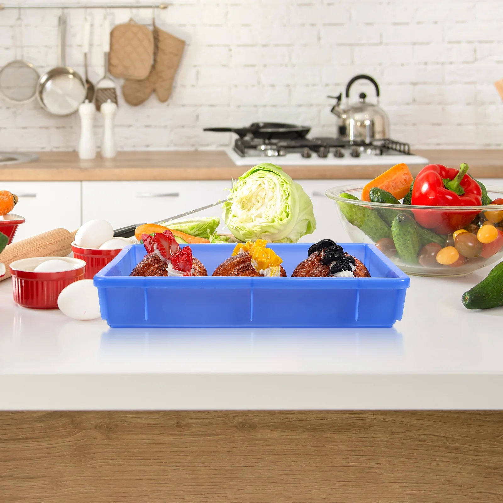 2pcs Rectangle Logistics Turnover Box Storage Box Plastic Warehouse Utility Box