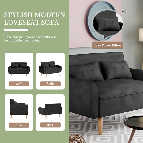 Vongrasig 47" Small Modern Loveseat Sofa