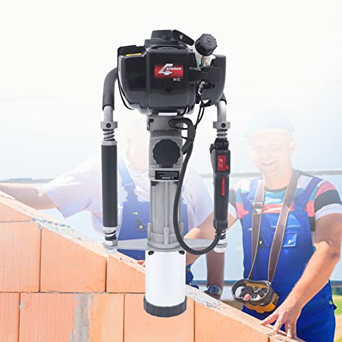T Post Driver, 2 Stroke 32.6CC Gas Powered Pile Driver, Fence Post Driver Gasoline Piling, Handheld Pile Pounder for Farm Garden
