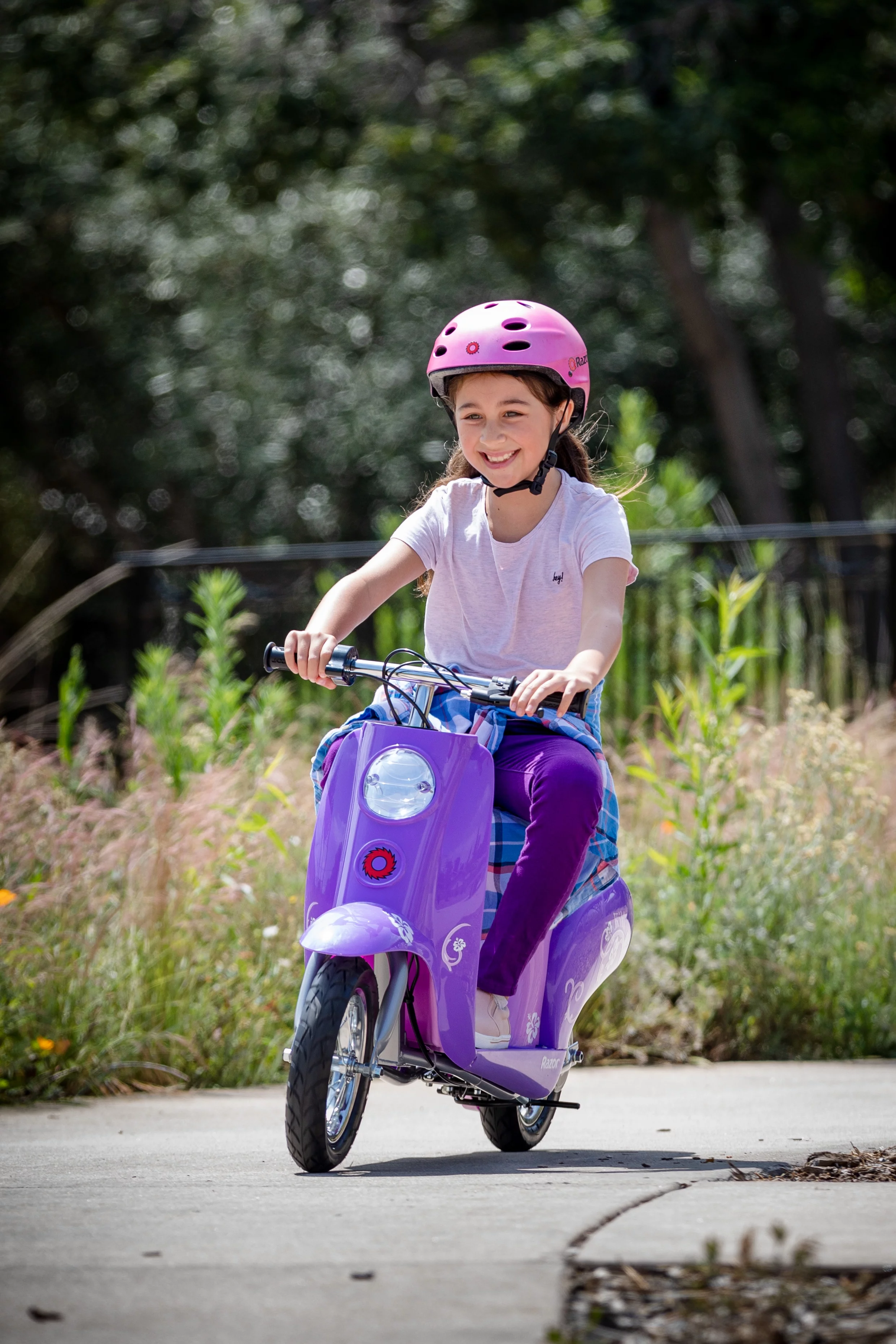 Razor Pocket Mod Miniature Euro-Style Electric Scooter - Kiki Purple, for Kids and Teens Ages 13+
